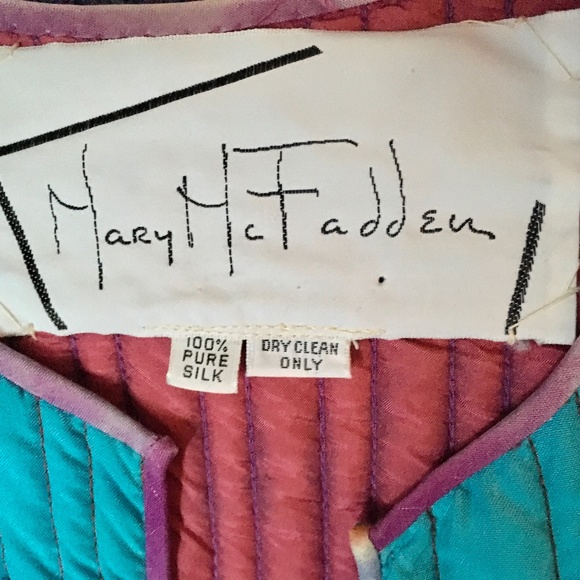 Mary McFadden Long Silk Evening Coat - Picture 2 of 10